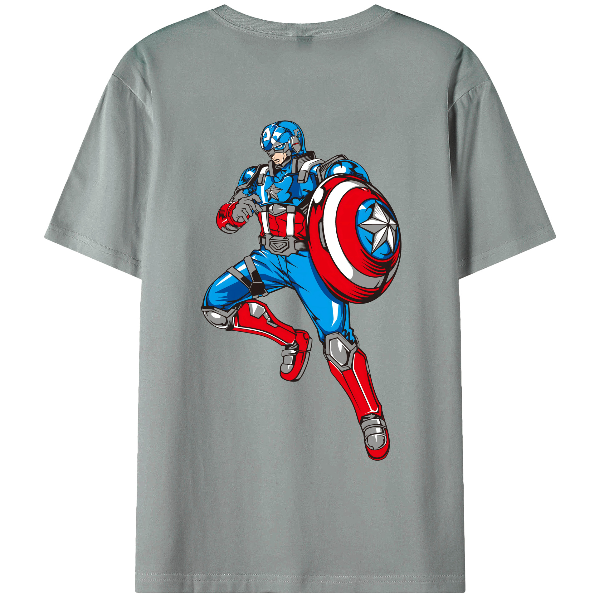（画像用） アベンジャーズ The Avengers 綿100％ メンズ半袖Tシャツ（バックプリント） 通気性